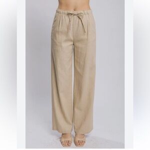 Love Tree Cream  Linen‎ Pants. Size L